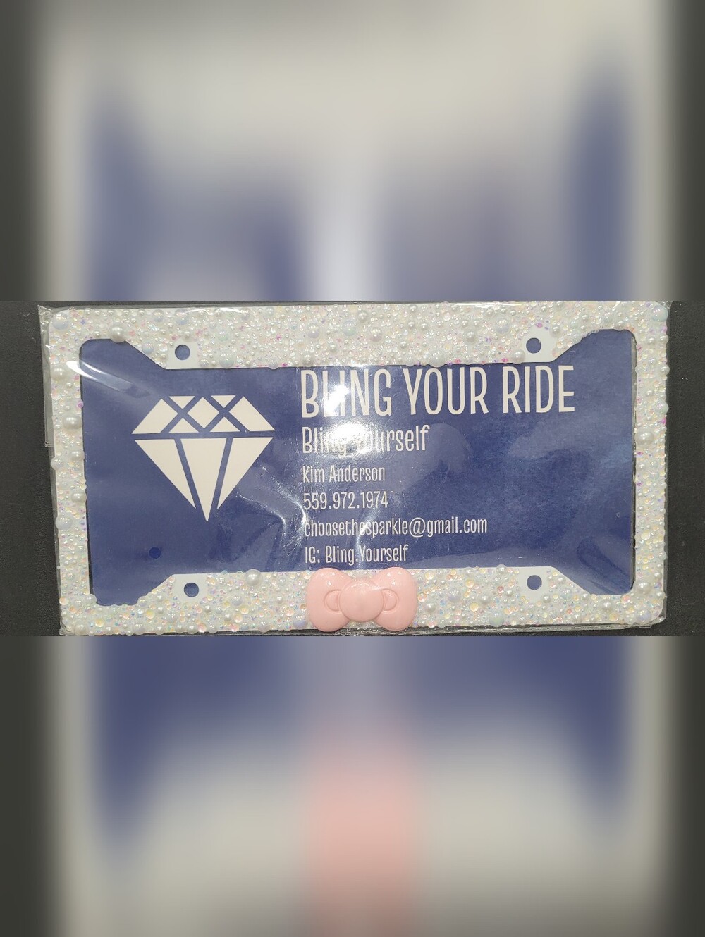 Bling Rhinestone License Plate Frame - Picture 6 of 12